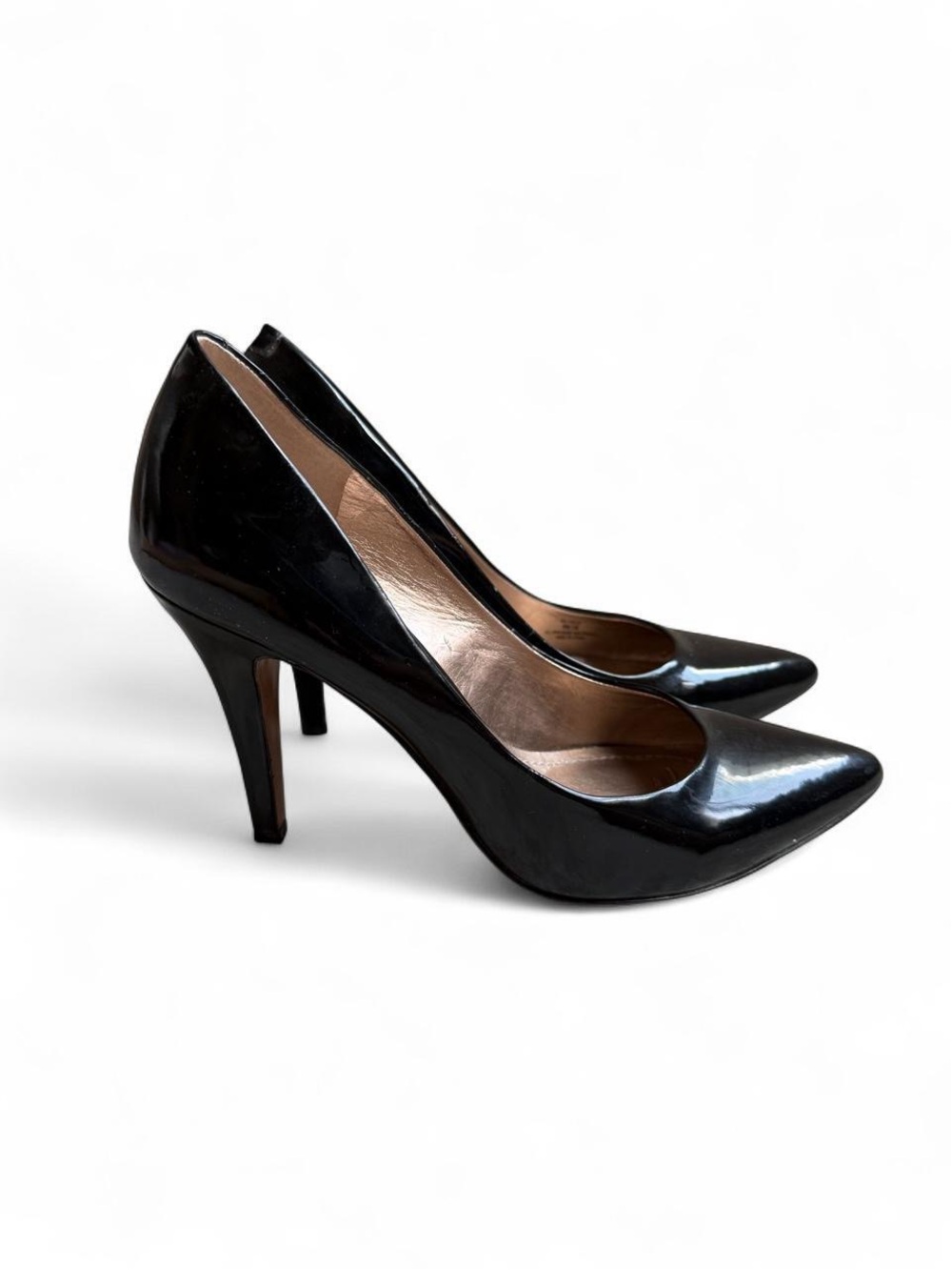 BCBGeneration Classic Black Patent Pointed-Toe Pumps - Women's Dress Heels